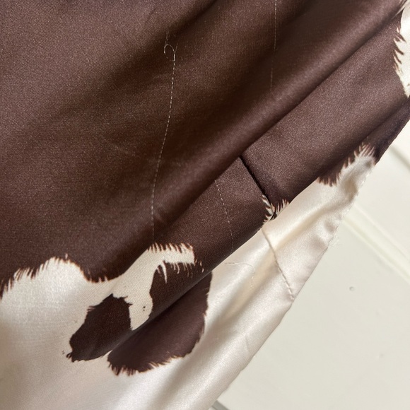 Silky Cow print Mini Slip Dress - Picture 6 of 7